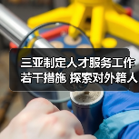 三亚制定人才服务工作若干措施 探索对外籍人员的工作(图3) 三亚制定人才服务工作若干措施 探索对外籍人员的工作(图3)