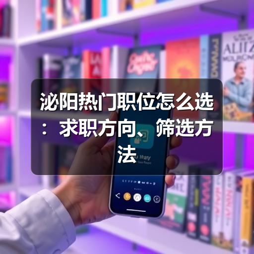 泌阳热门职位怎么选：求职方向、筛选方法与避坑建议